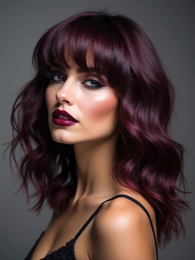 bold cherry hair highlights