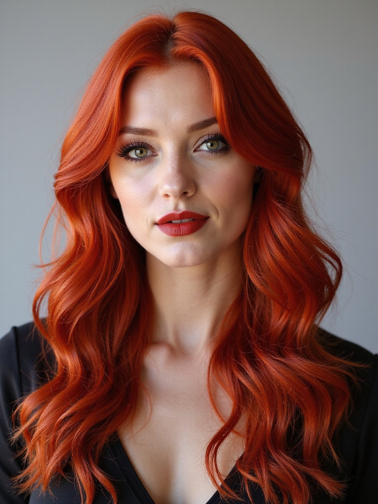 bold red hair confidence