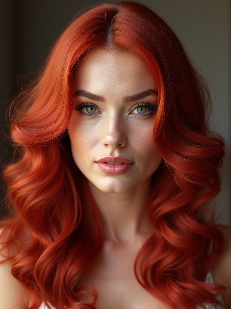 bold red hair transformation