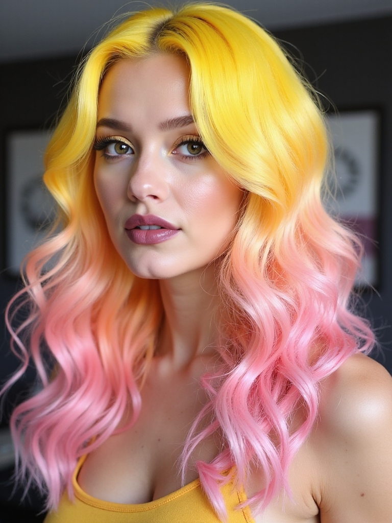 bold yellow pink transformation