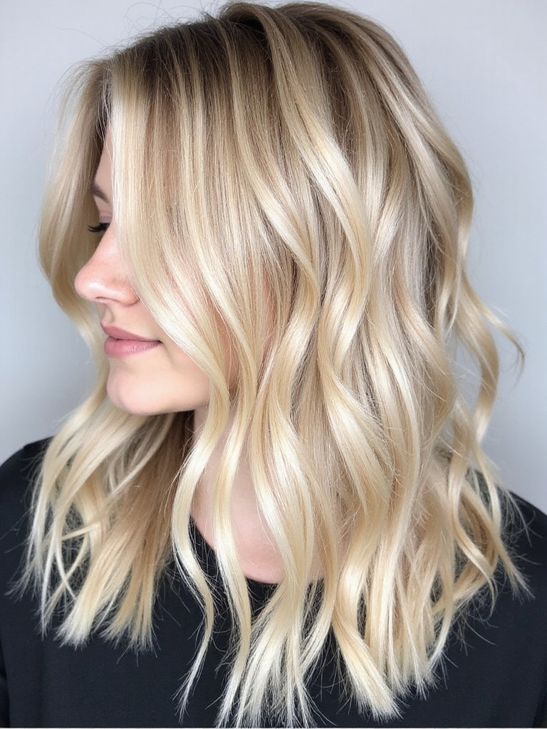 caramel blonde hair elegance