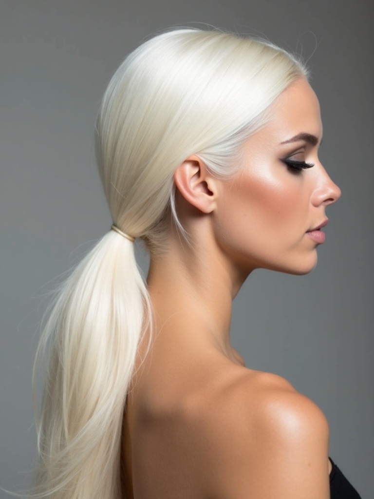 chic low ponytail style