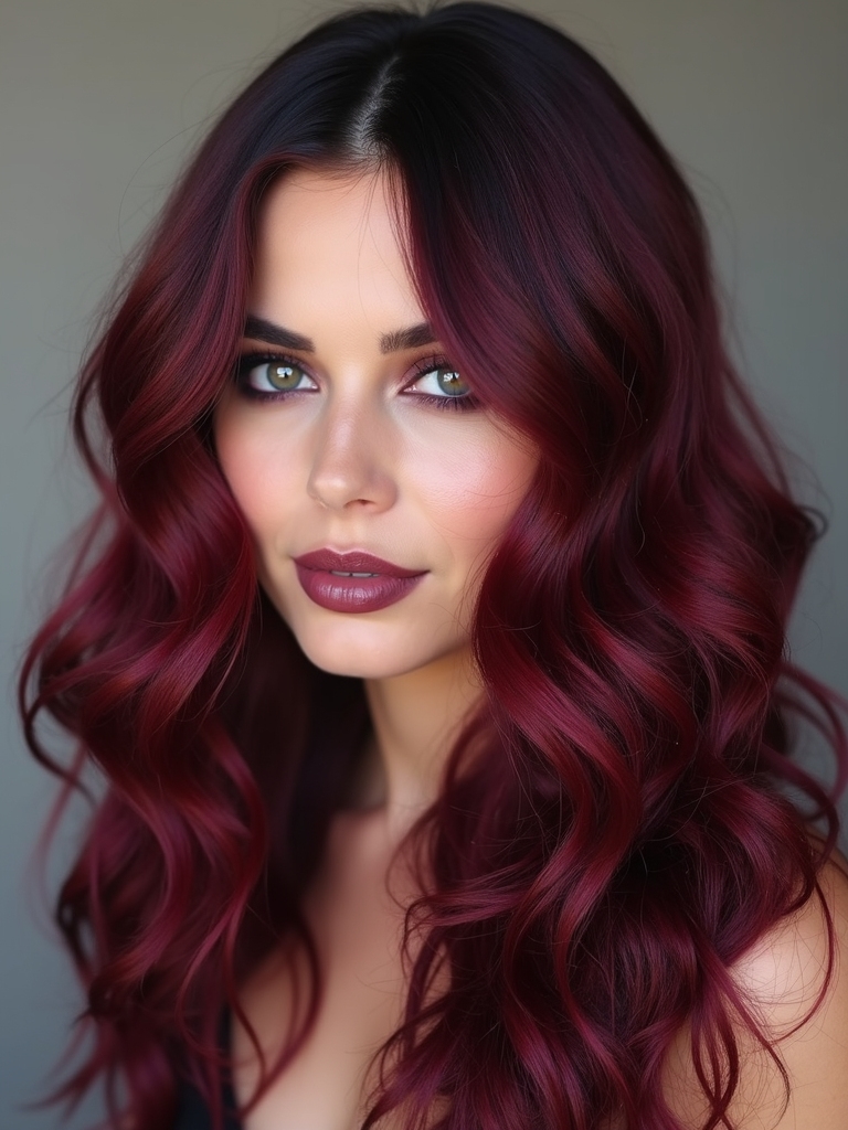 chic vibrant dark red