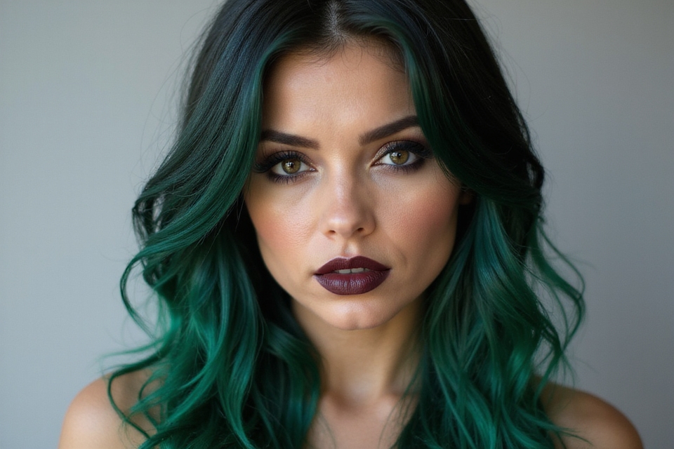 dark green hair inspiration