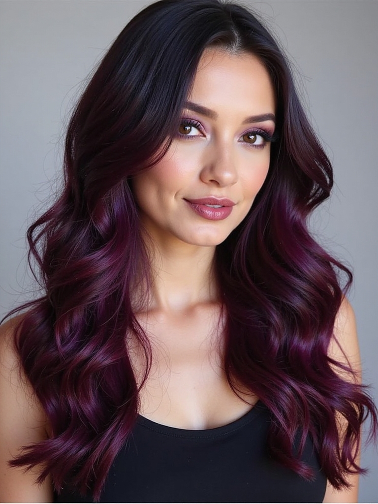 dark plum ombre styling techniques