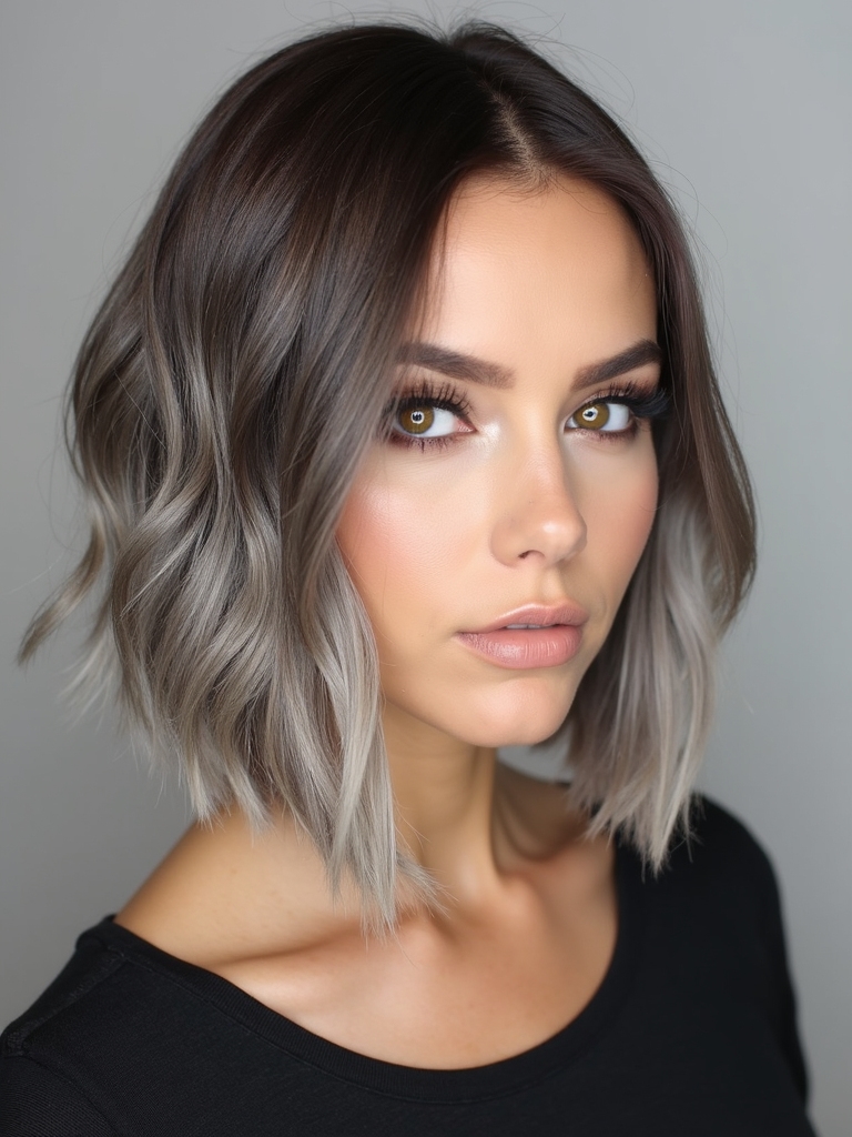 effortless ash brown balayage
