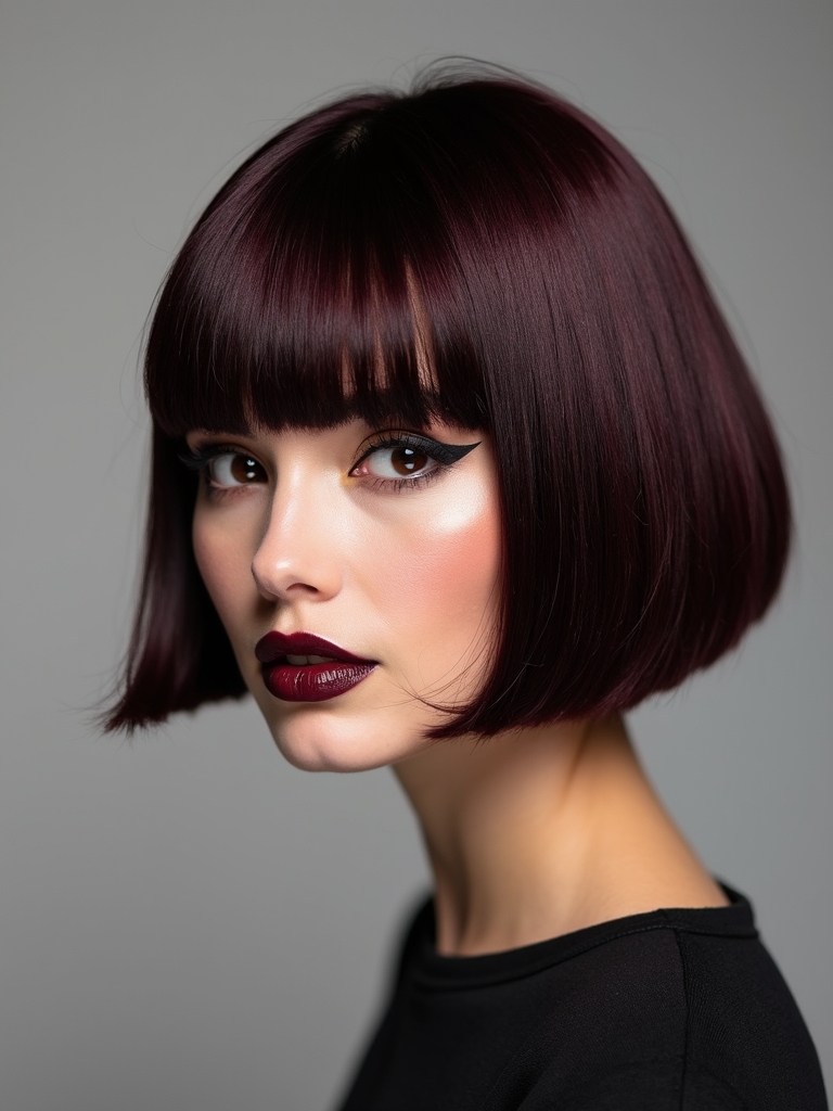elegant black cherry bob