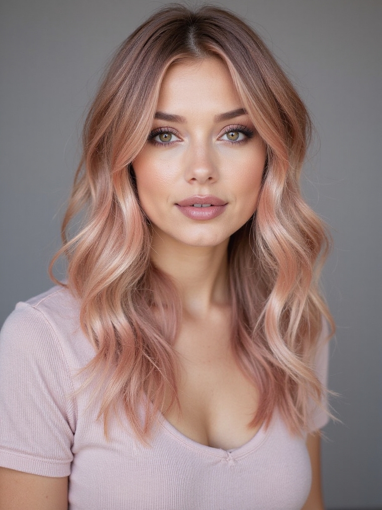elegant rose gold hair