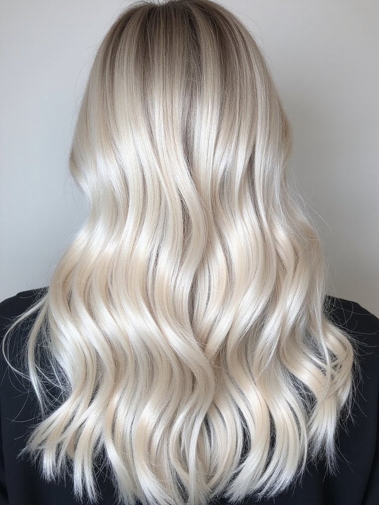 elegant shimmering pearl blonde