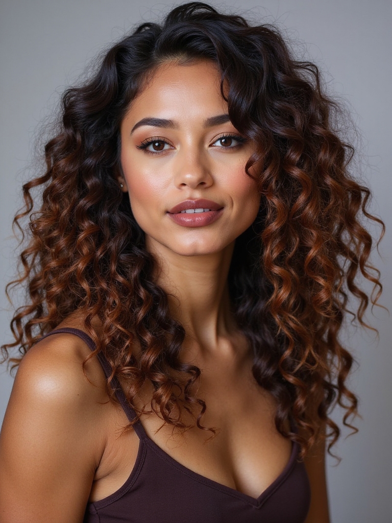 enhance curls with highlights