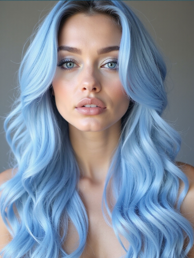 ethereal layered blue hues
