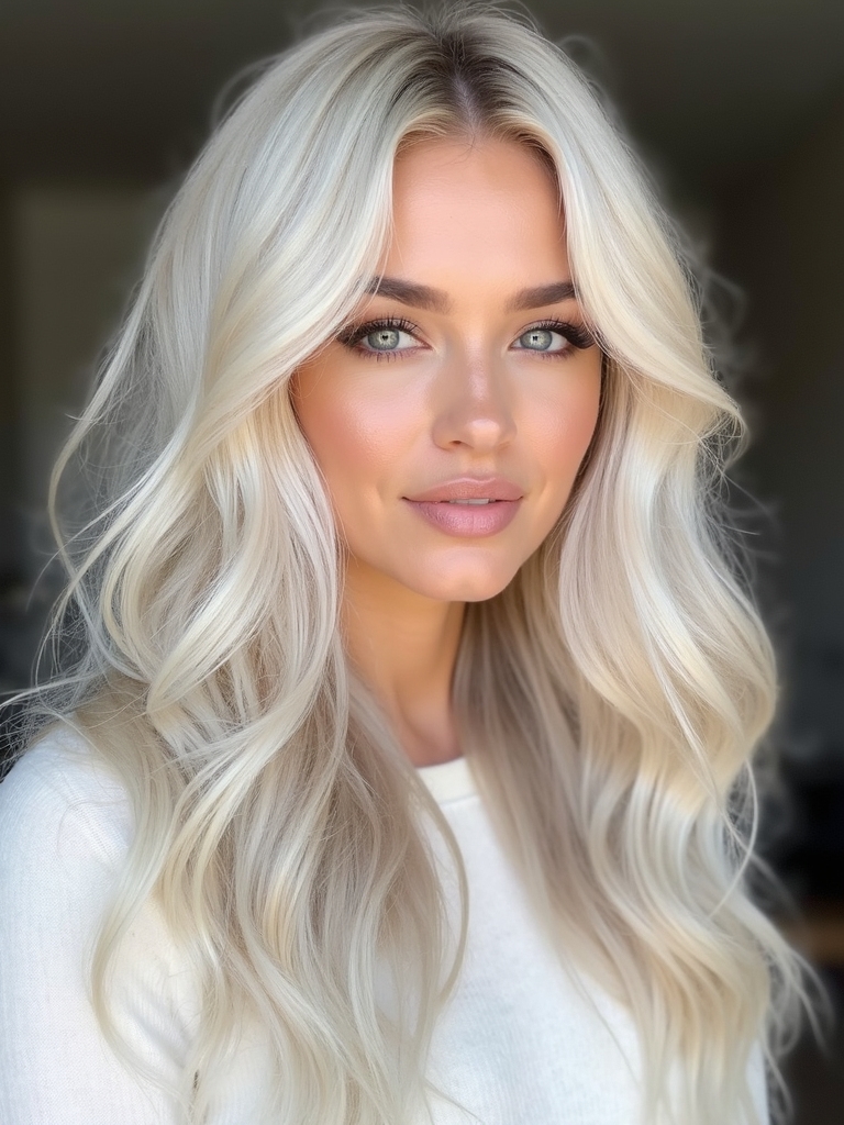 ethereal pearl blonde shimmer