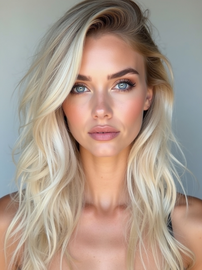 frosted blonde ombre elegance