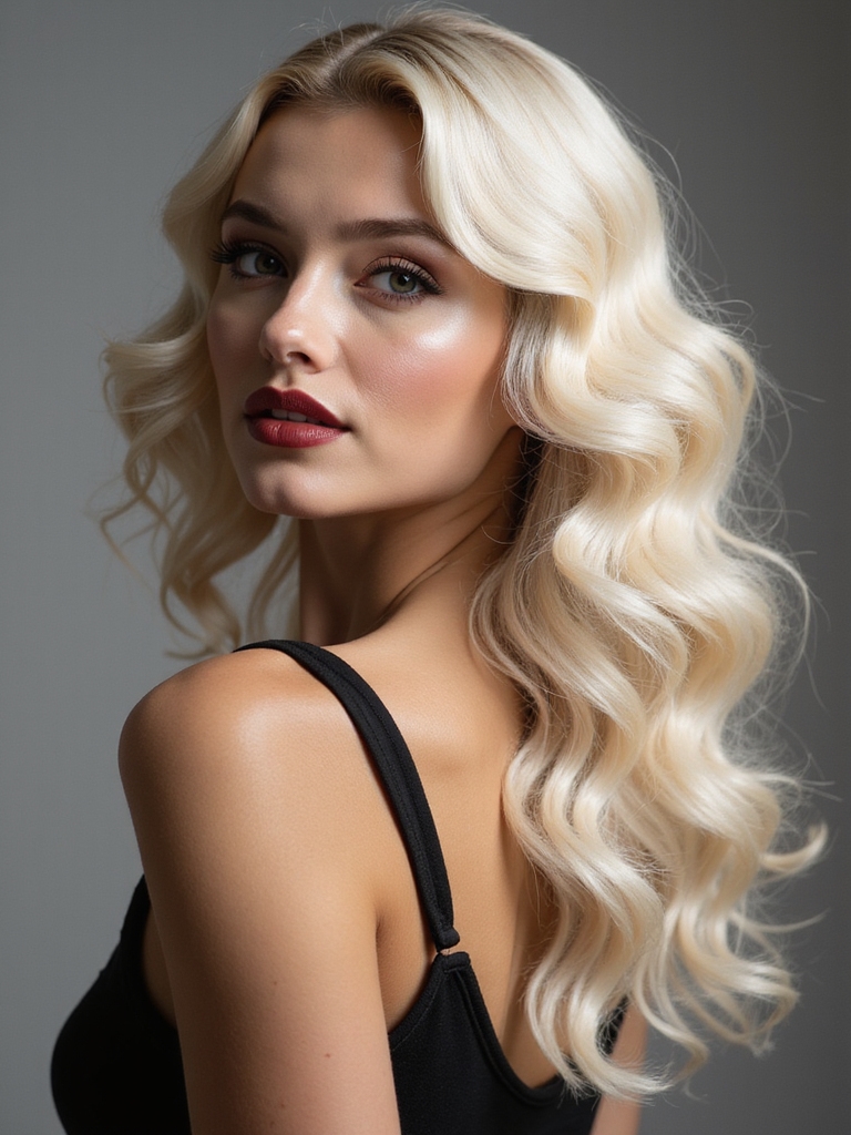 glamorous classic hollywood waves