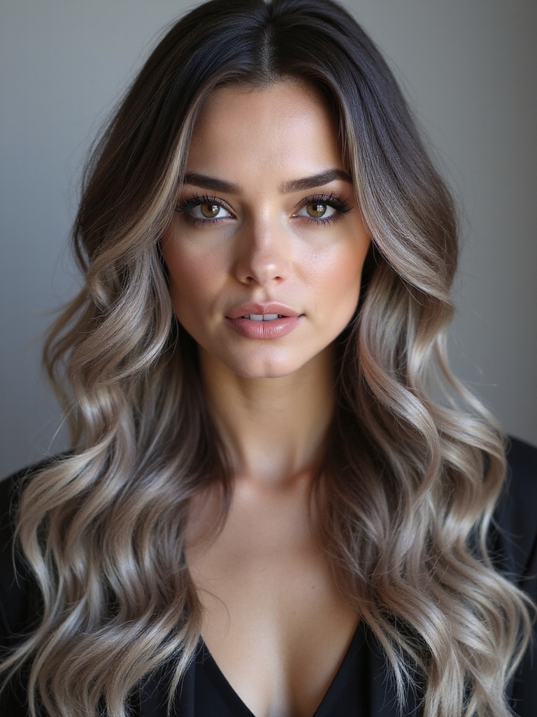 icy ash brown elegance