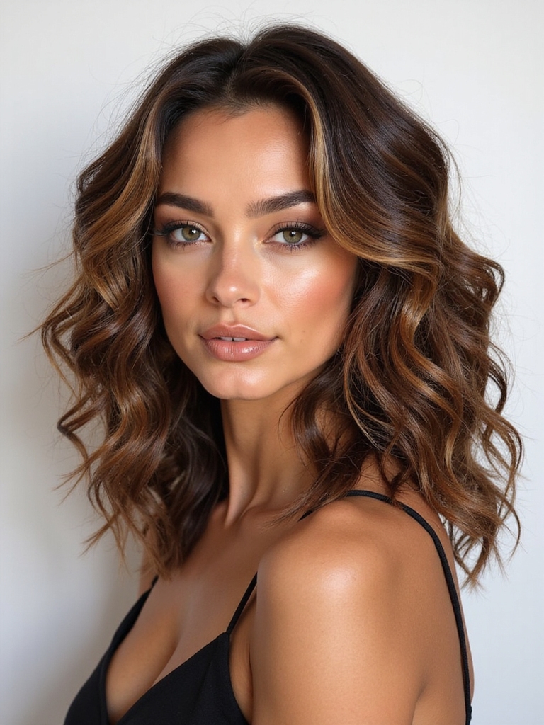 natural looking curly highlights