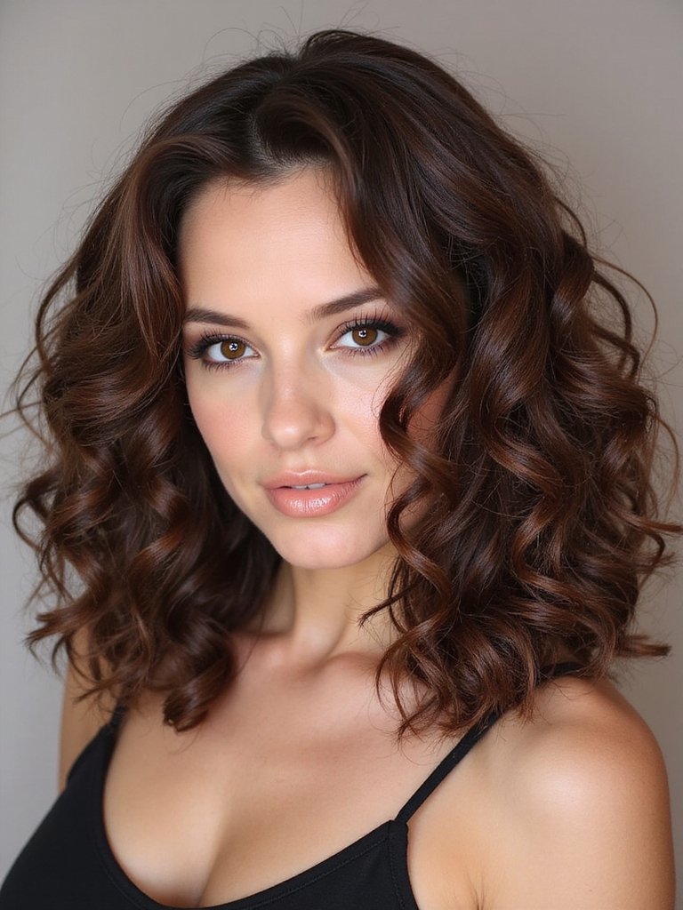natural sun kissed curly highlights