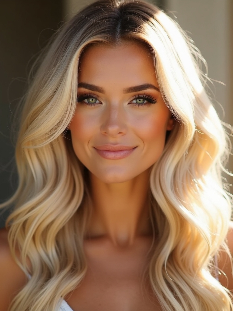 radiant golden blonde highlights