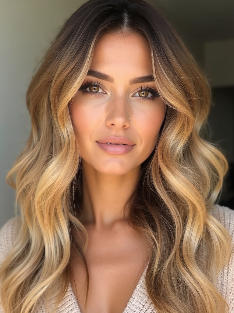 radiant warm honey blonde
