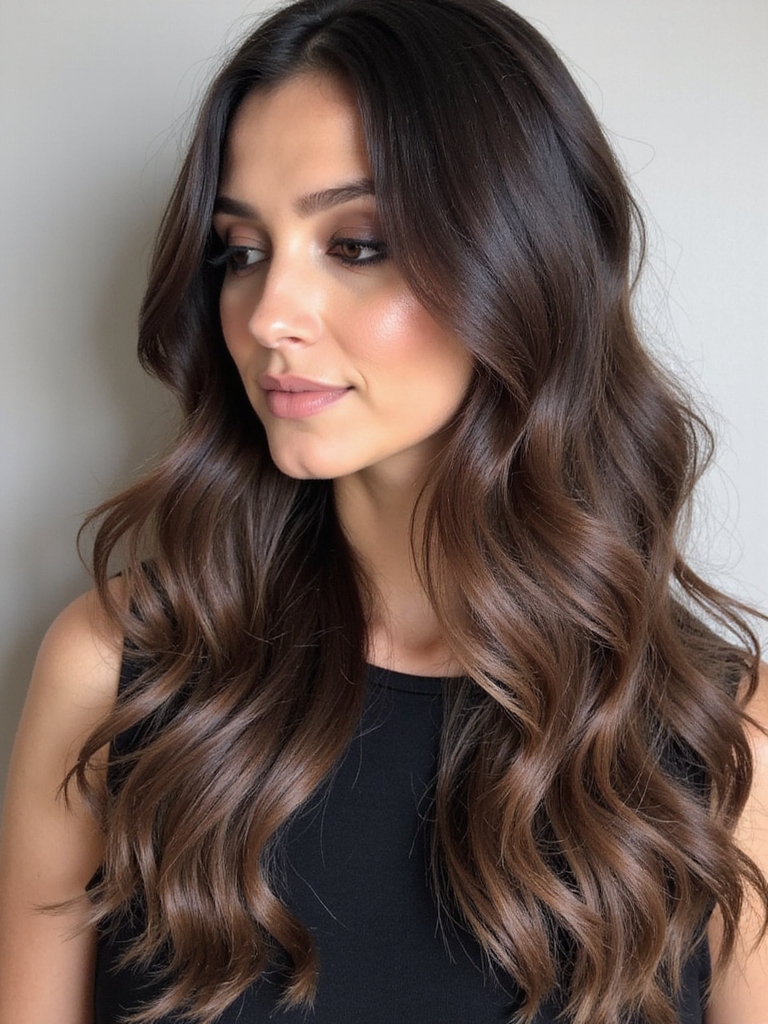 rich ash brown balayage