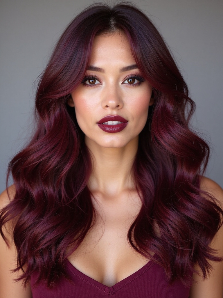 sangria swirl hair transformation