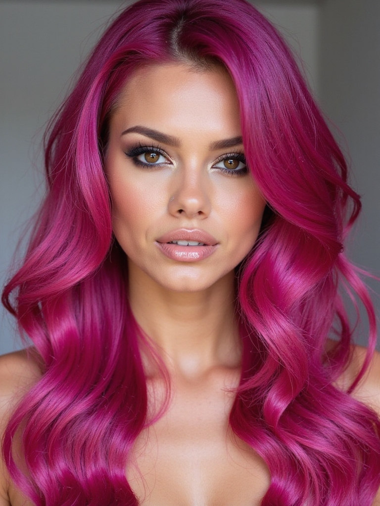sleek dark pink transformation
