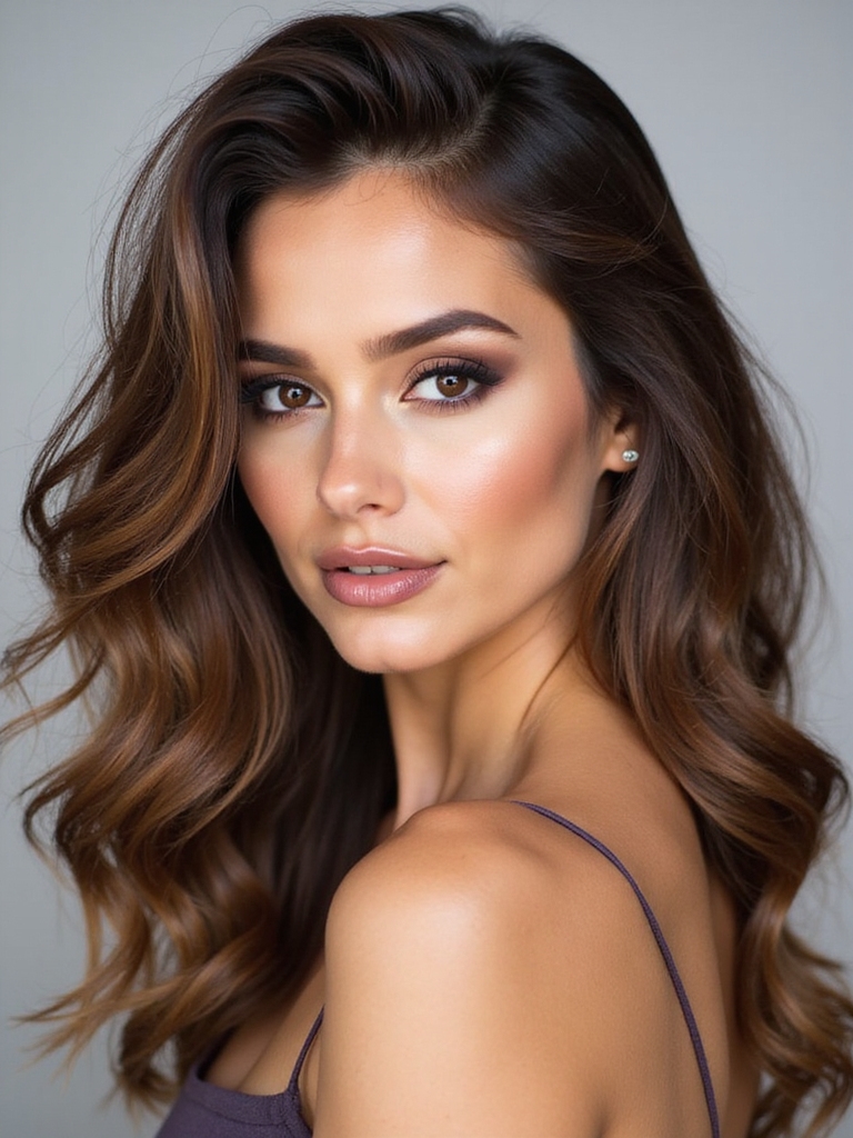 sophisticated smoky brown ombr