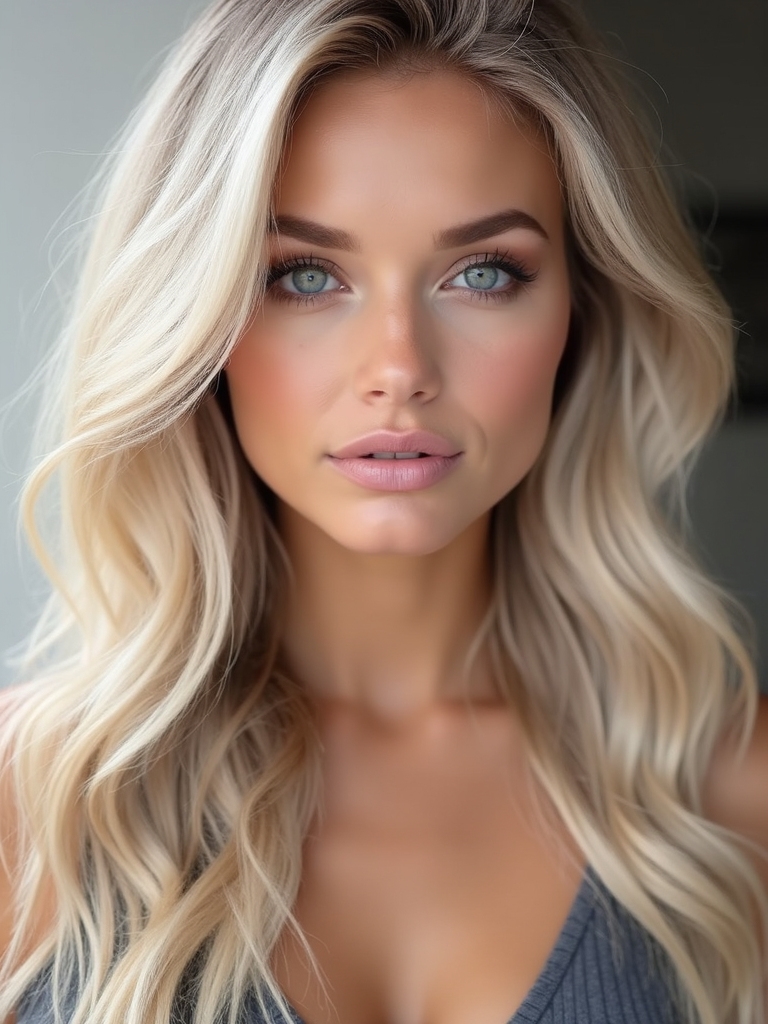 subtle blonde hair highlights
