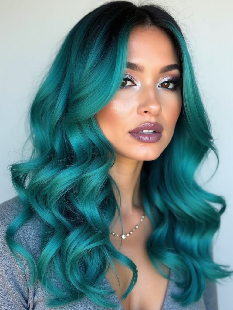 teal hairstyles color inspiration