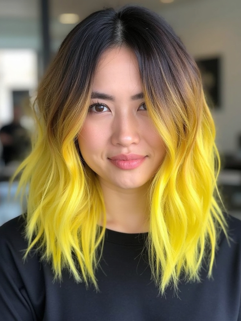 temporary yellow hair tips