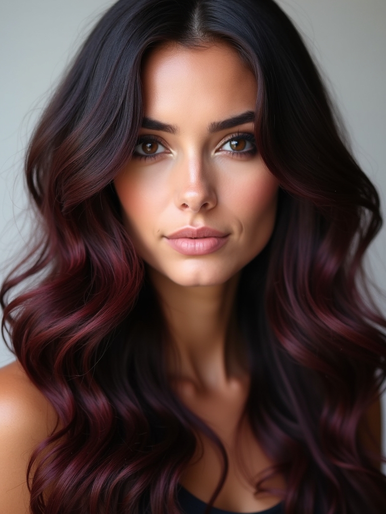 vibrant cherry balayage technique