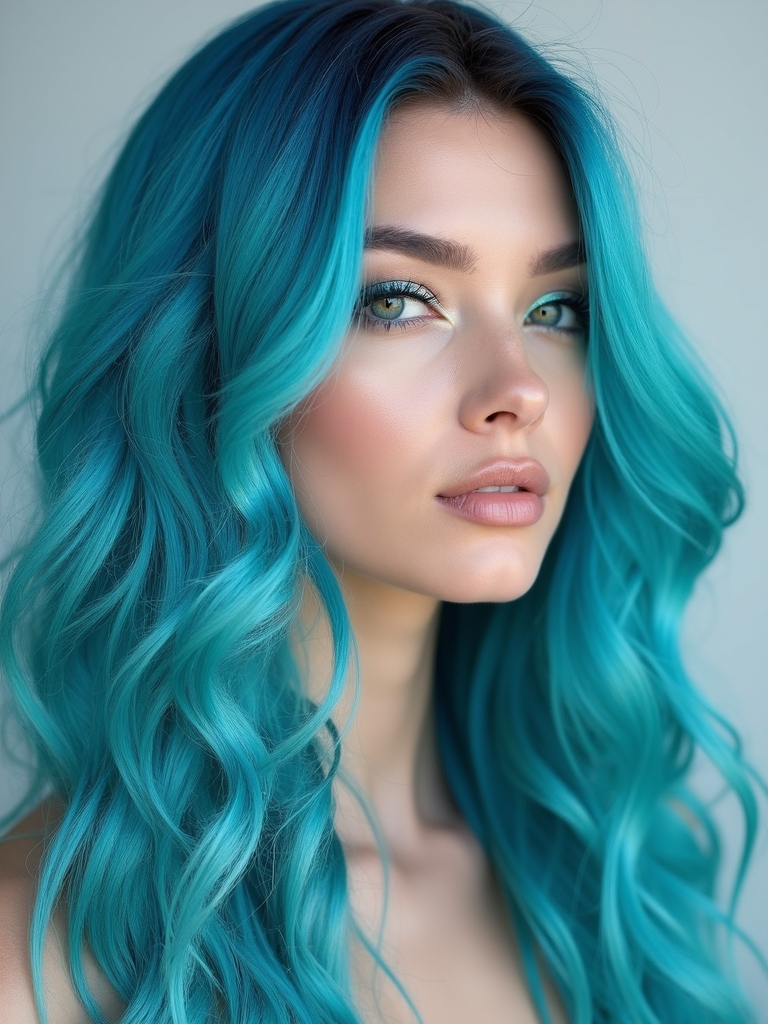 vibrant dynamic aqua tones