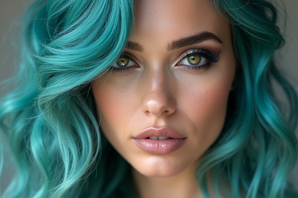 vibrant teal hair trends
