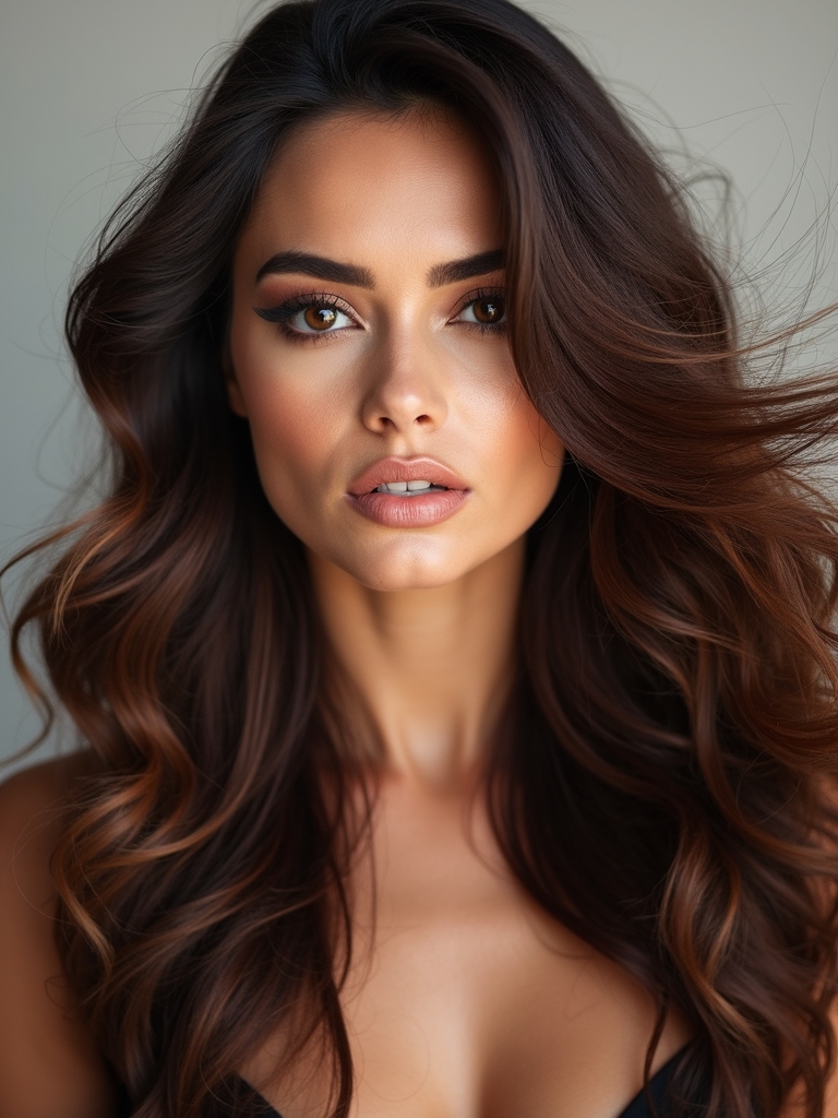 airy layered long hair