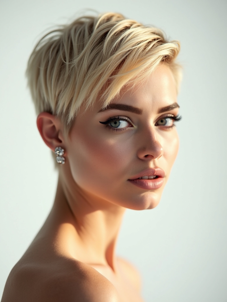 asymmetrical chic pixie silhouette