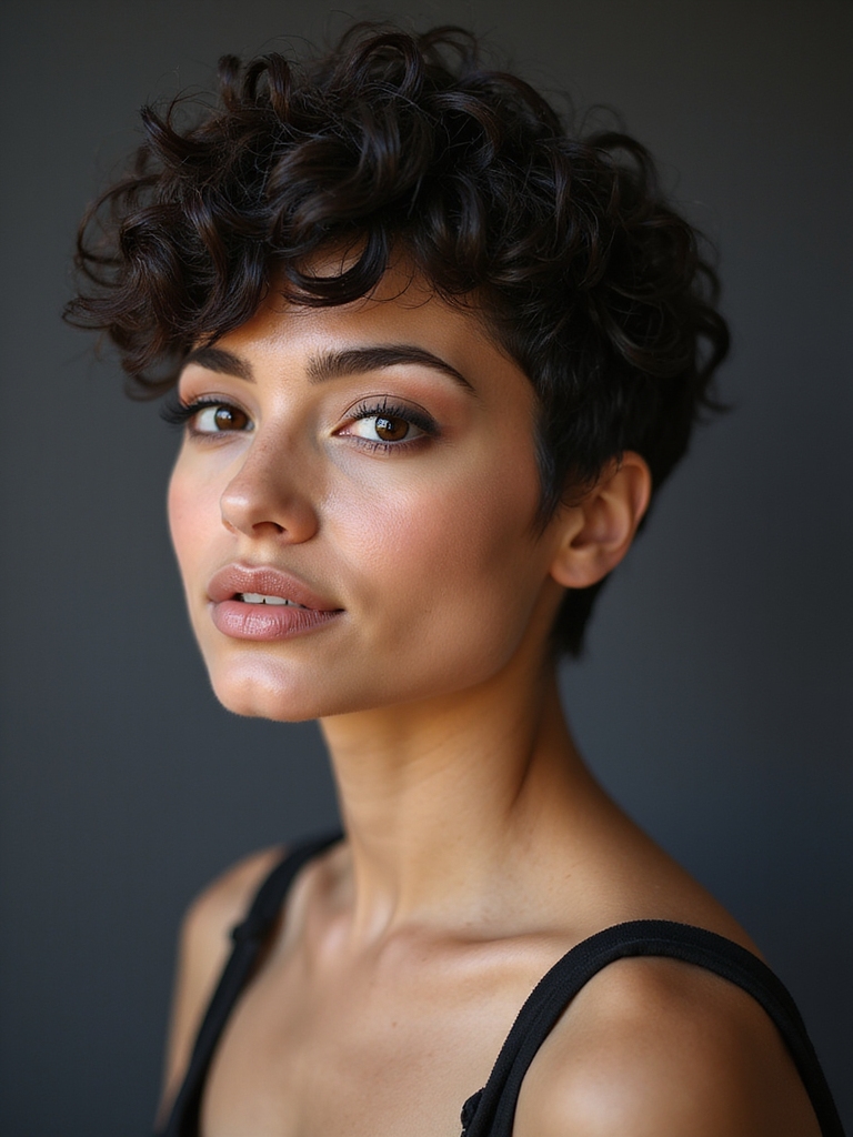 asymmetrical textured pixie statement