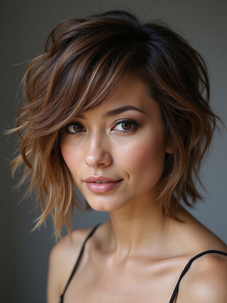 balayage and layered multidimensional highlights