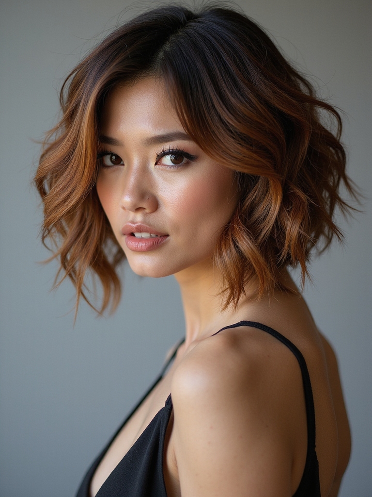 balayage enhanced textured ash layers