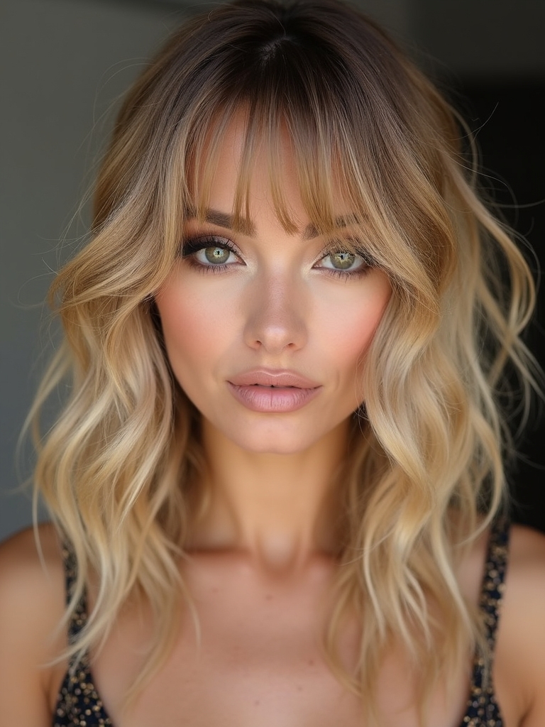 bangs enhance layered waves