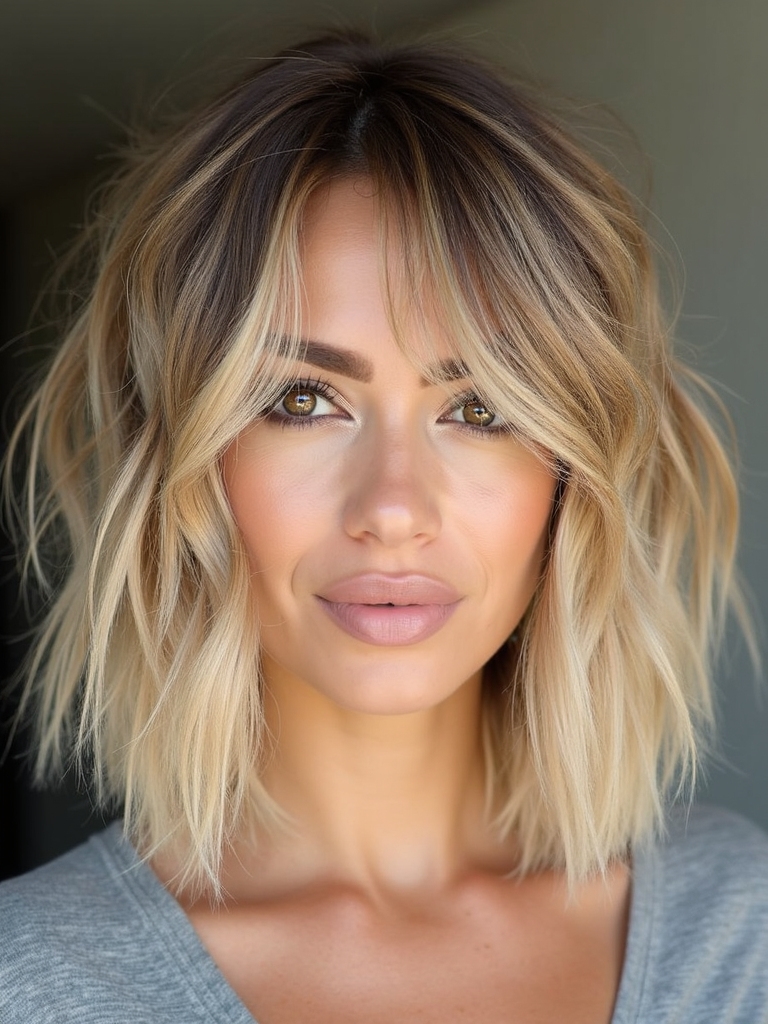 bangs tailored to face shape