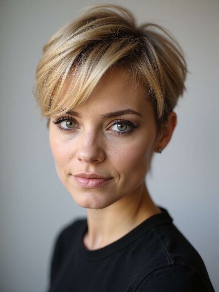 bangs transform textured pixie styles