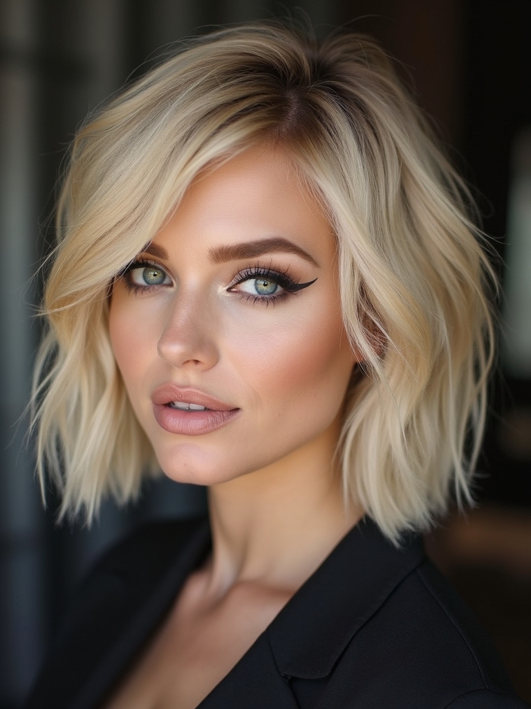 blonde shag with undercut