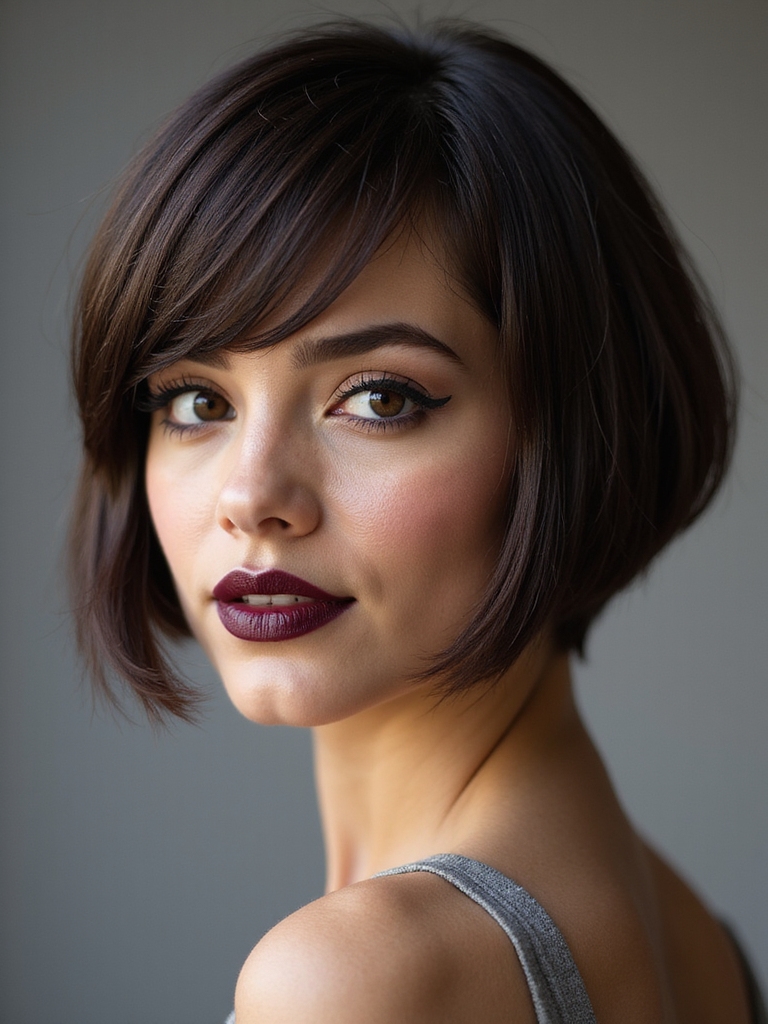 blow dried inverted bob