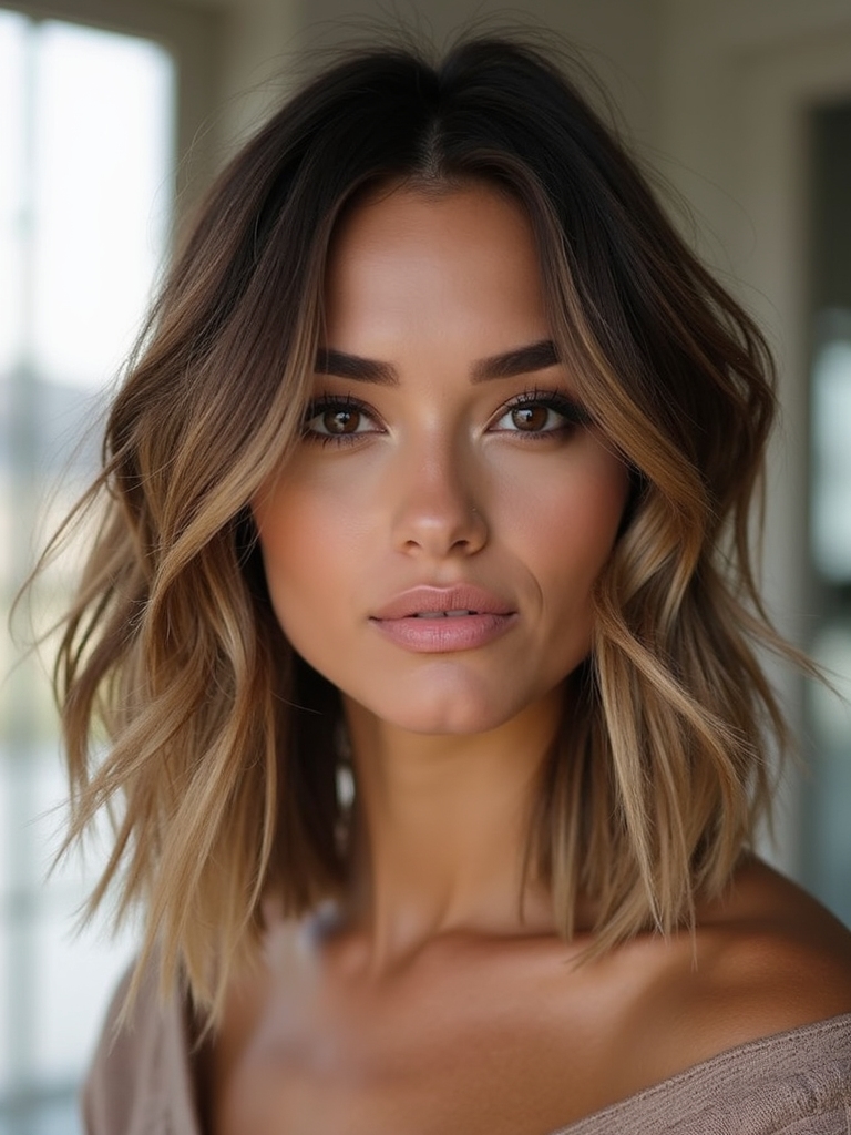 blow dry round brush waves