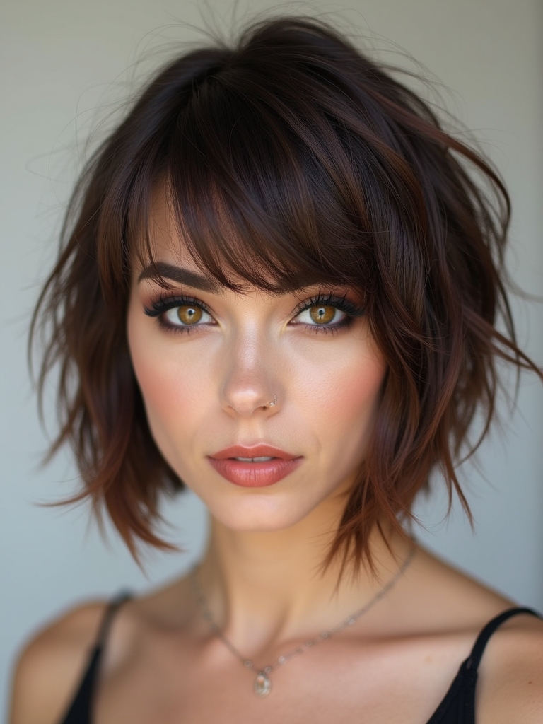blunt choppy bob undercut