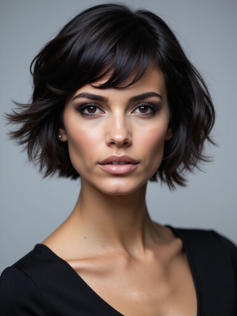 blunt shag with texture
