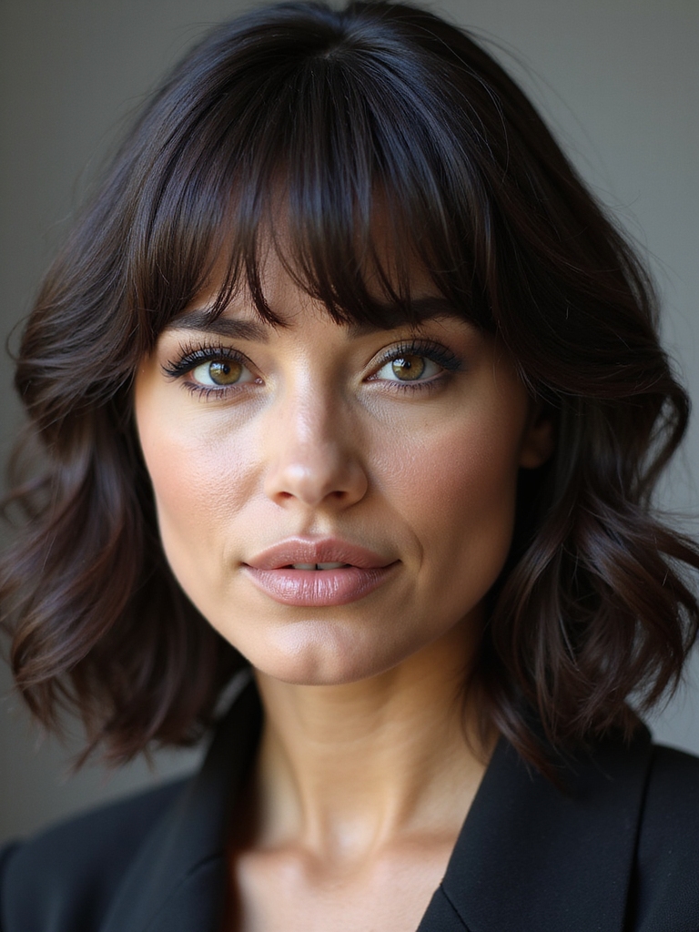 bob with curtain bangs