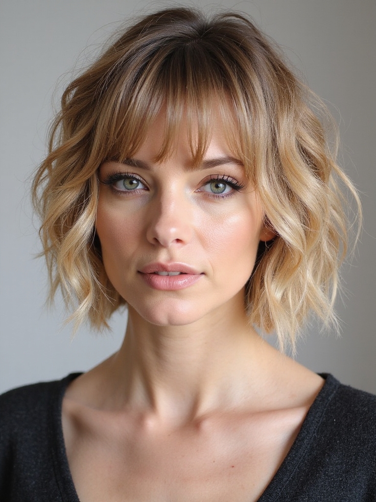 bobs transformed with bangs