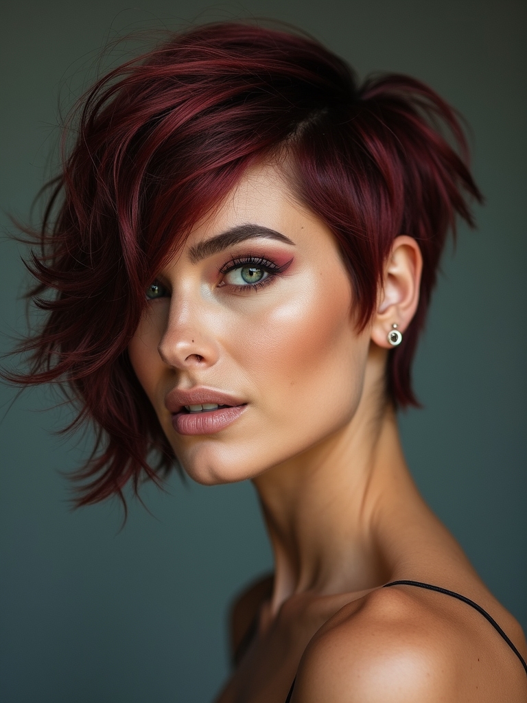 bold asymmetric textured shag