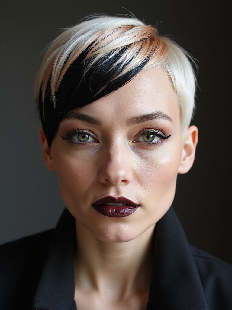 bold asymmetrical color blocking statement